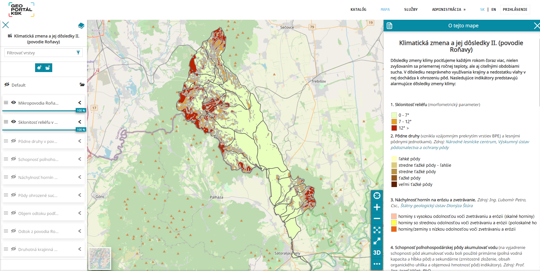 GIS analýzy povodia rieky Roňava