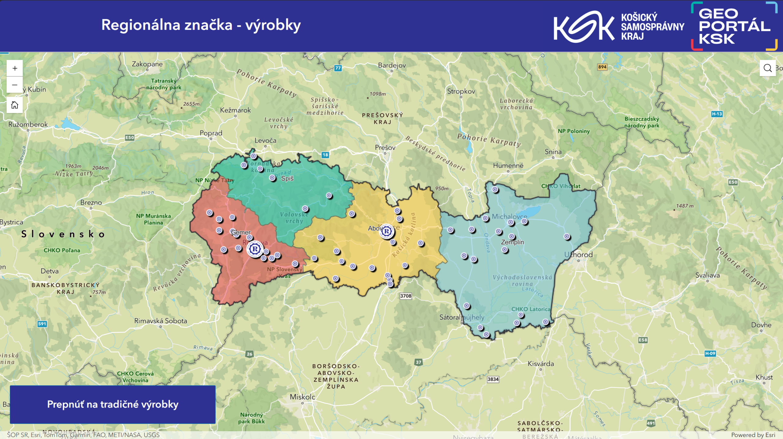 Mapová aplikácia približuje regionálne značky a lokálnych výrobcov Košického kraja